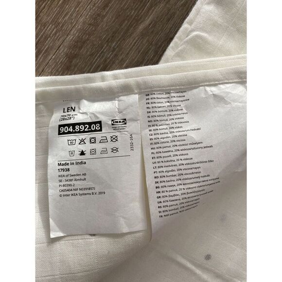 Ikea Grid Lined Dot Pattern Hand Towel - Picture 3 of 5